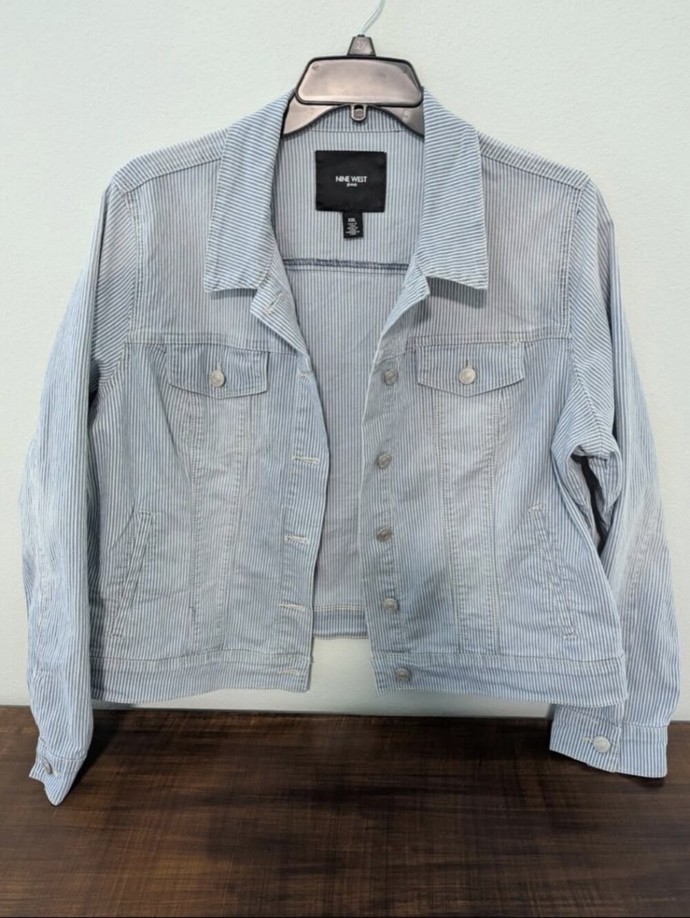 Nine West Striped Denim Jacket – Size XXL